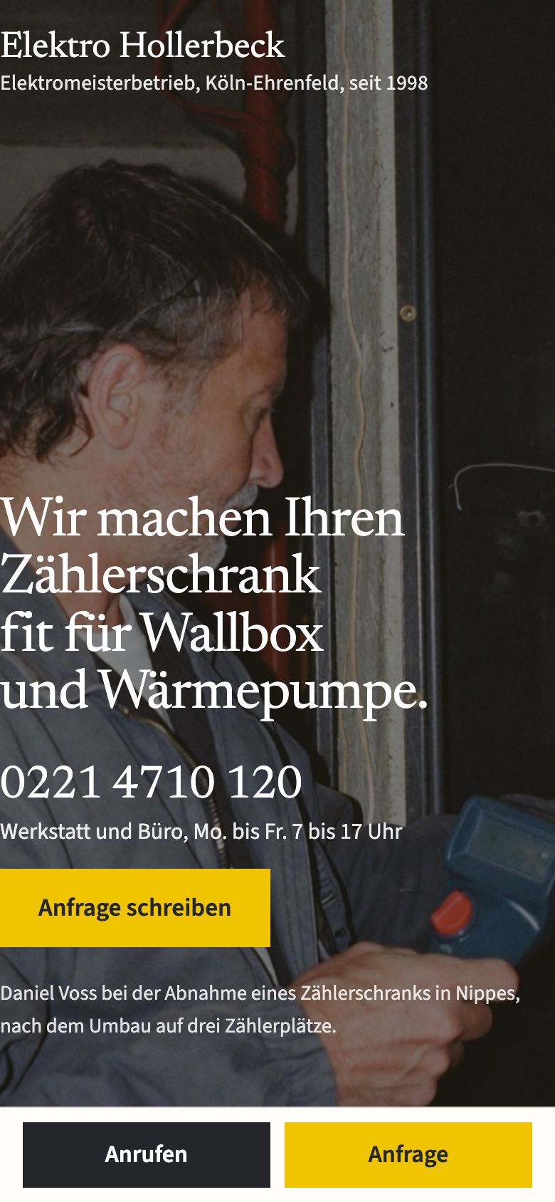 Dieselbe Seite am Handy