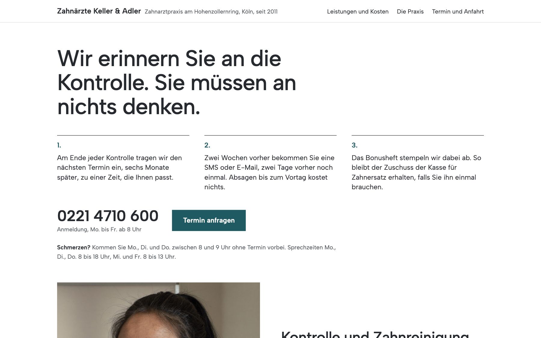 Startseite Keller & Adler am Desktop